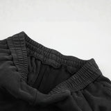 DAXUEN washed black wide-leg abstract-script sweatpants