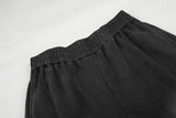 DAXUEN washed black wide-leg abstract-script sweatpants