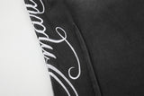 DAXUEN washed black wide-leg abstract-script sweatpants