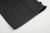 DAXUEN washed black wide-leg abstract-script sweatpants