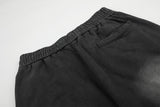 DAXUEN washed black wide-leg abstract-script sweatpants