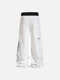 Abstract Script Wide-Leg Sweatpants