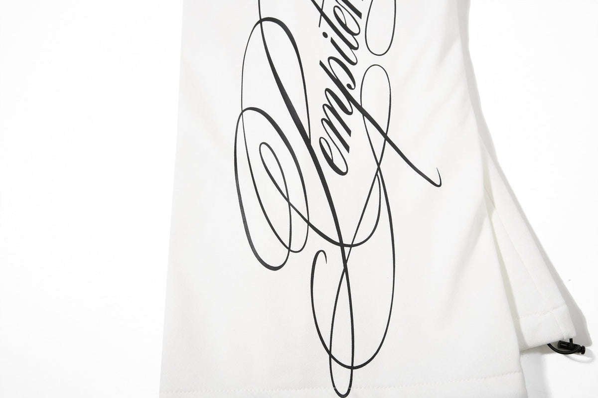 Abstract Script Wide-Leg Sweatpants