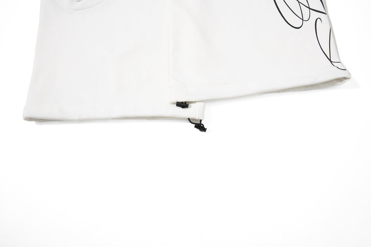 Abstract Script Wide-Leg Sweatpants