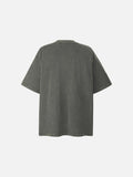 DAXUEN washed dark grey oversized abstract spider graphic t-shirt