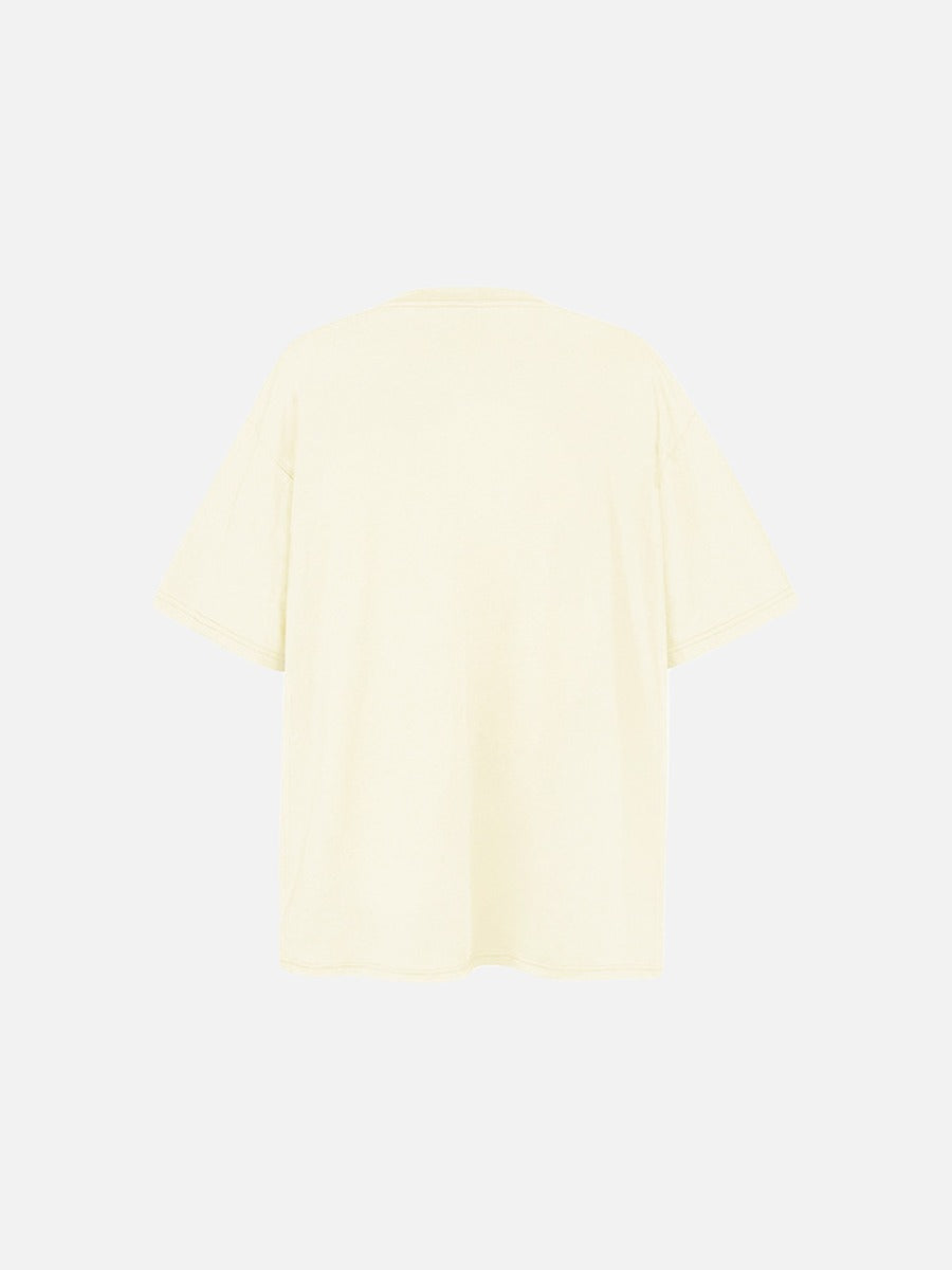 DAXUEN washed black oversized abstract spiky graphic t-shirt