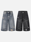 DAXUEN Away Day Stitched Denim Shorts