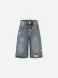 DAXUEN Away Day Stitched Denim Shorts