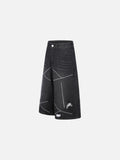 DAXUEN Away Day Stitched Denim Shorts