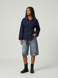 DAXUEN Away Day Stitched Denim Shorts