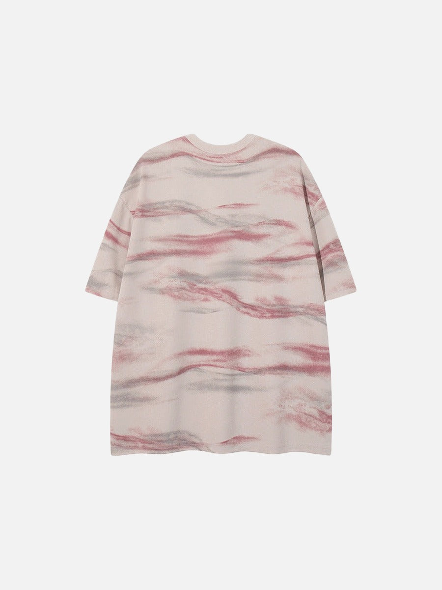 DAXUEN Loose-fit short-sleeved t-shirt with abstract stripes