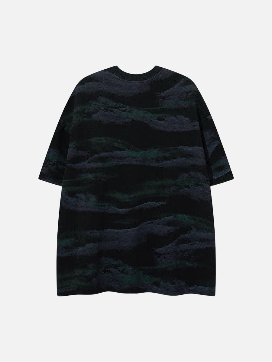 DAXUEN Loose-fit short-sleeved t-shirt with abstract stripes
