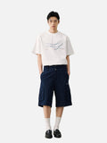 DAXUEN blue abstract wavy lines graphic t-shirt