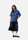 DAXUEN blue abstract wavy lines graphic t-shirt