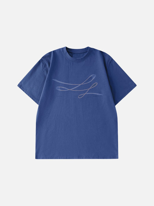 Abstract Wavy Lines Graphic T-Shirt