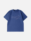 Abstract Wavy Lines Graphic T-Shirt