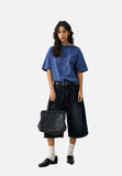 DAXUEN blue abstract wavy lines graphic t-shirt