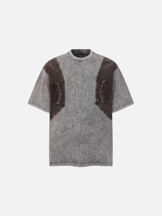 DAXUEN Oversized acid wash short-sleeved T-shirt