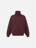 Acid Wash Oversized Mock Neck Sweatshirt