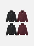 Acid Wash Oversized Mock Neck Sweatshirt