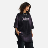 DAXUEN Oversized acid wash t-shirt with graphic design