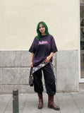 DAXUEN Oversized acid wash t-shirt with graphic design