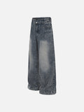 DAXUEN Wide-leg denim jeans with acid wash effect
