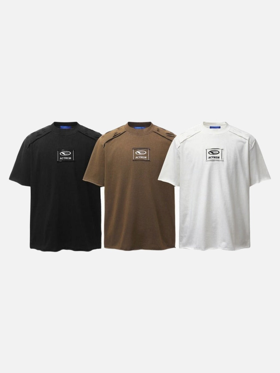 DAXUEN Embroidered short-sleeved t-shirt with relaxed fit