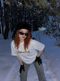 DAXUEN Acthem Only Cross Graphic T-Shirt — model photo