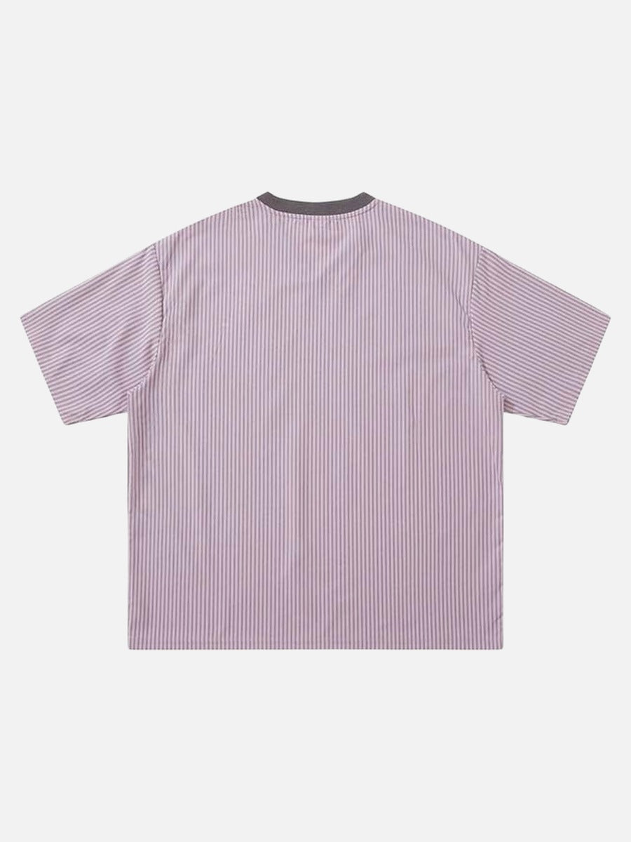 DAXUEN Loose-fitting short-sleeved V-neck T-shirt with graphic