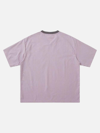 DAXUEN Loose-fitting short-sleeved V-neck T-shirt with graphic