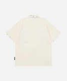 Floral Cartoon Bear Polo Shirt