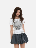 Futuristic Hello Kitty slim-fit short-sleeved t-shirt