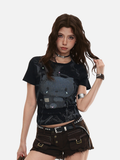 Futuristic Hello Kitty slim-fit short-sleeved t-shirt