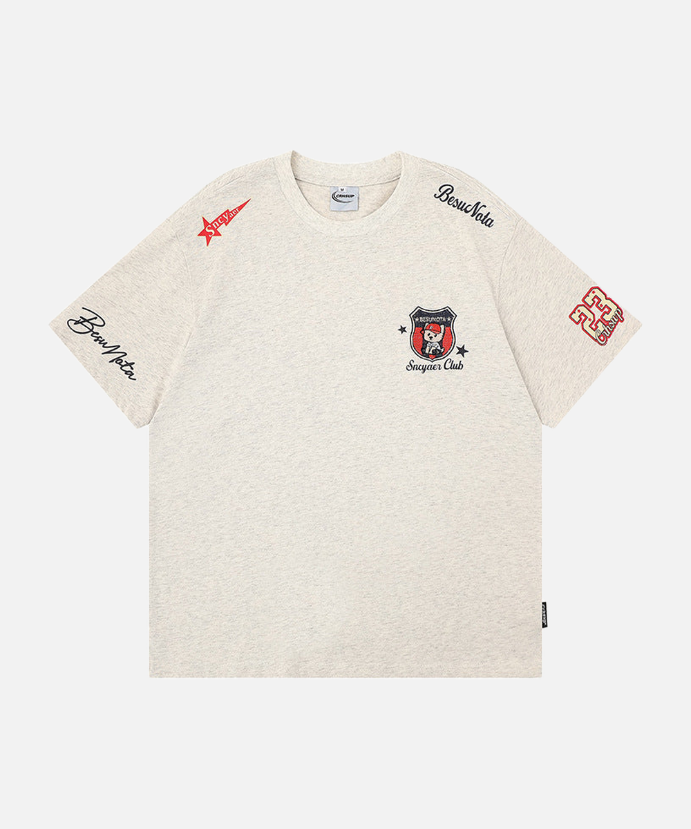 Oversized short-sleeved T-shirt with unique graphics