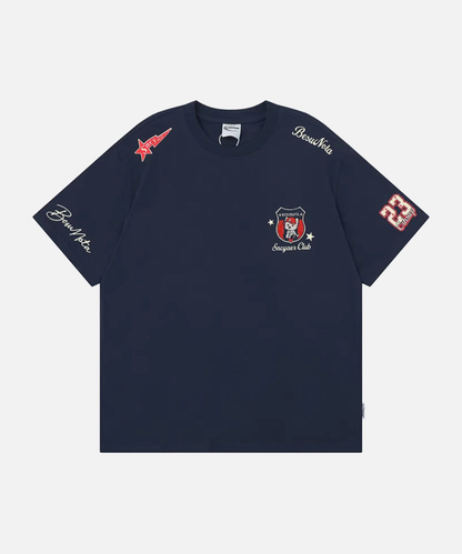 Oversized short-sleeved T-shirt with unique graphics