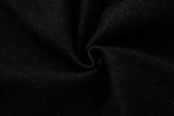 DAXUEN black angular crocodile-panel trousers