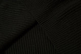 DAXUEN black angular panel knit zip jacket
