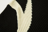 DAXUEN black angular panel knit zip jacket