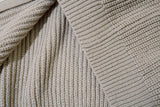 DAXUEN black angular panel knit zip jacket