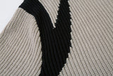 DAXUEN black angular panel knit zip jacket