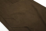 DAXUEN dark brown and black animal print flap cargo pants