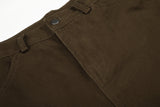 DAXUEN dark brown and black animal print flap cargo pants