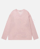 DAXUEN Anime girl graphic long-sleeve V-neck top