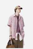 Vibrant Pink Multi-Colored Plaid Shirt