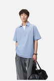 Blue & White Gingham Popover Shirt