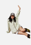 Contrasting Accent Lightweight Hooded Jacket