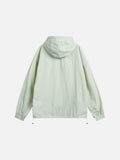 Contrasting Accent Lightweight Hooded Jacket