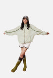 Contrasting Accent Lightweight Hooded Jacket