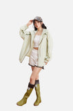 Contrasting Accent Lightweight Hooded Jacket